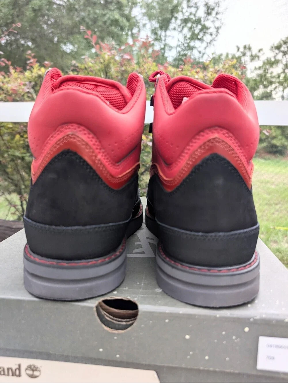 Timberland 43 North Mid Waterproof Boots Mens Size 11.5 Urban Hiking Red/Black